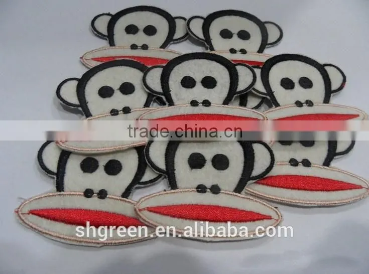 Sleeve embroidery patch emblem with embossed effect