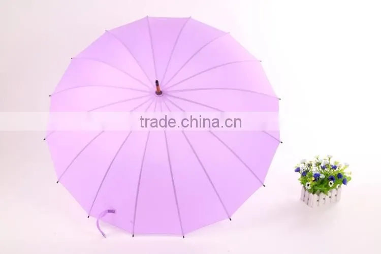 16k wood umbrella manual open umbrella windproof umbrella waterproof umbrella made by chinese umbrella manufacturer parasols