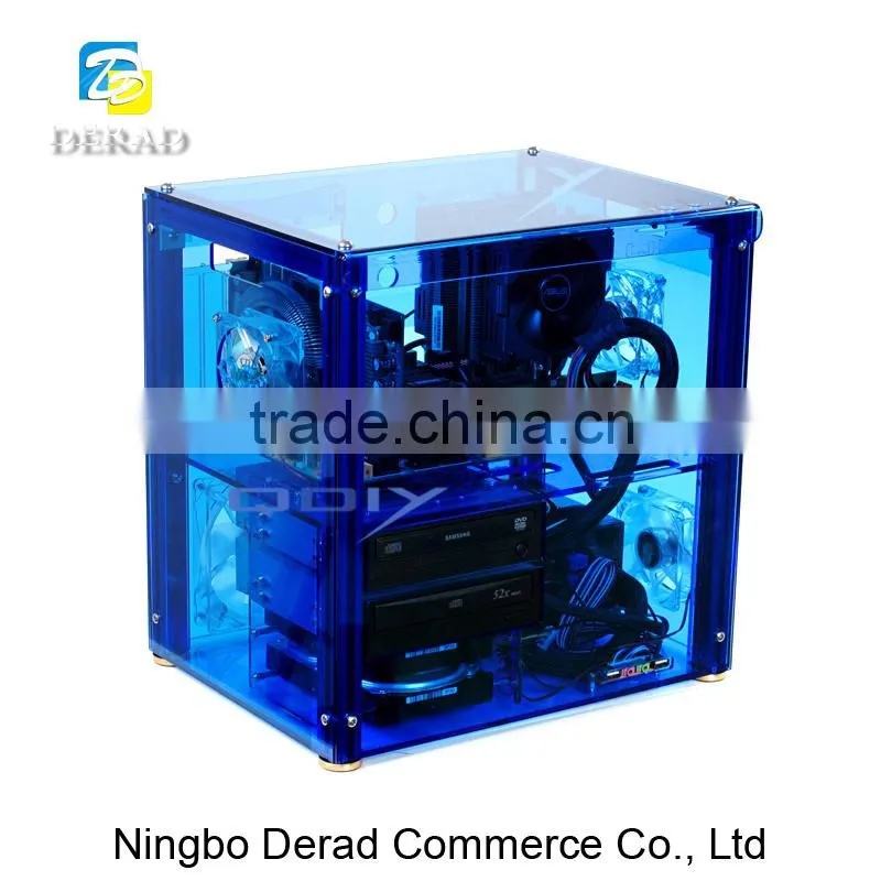 PC-C004L New Hot Sale Extra Large Custom Horizontal Acrylic Display Computer Case Design
