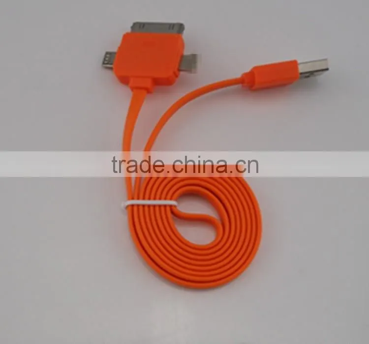 Multi function electric cable 3 in 1 USB power cable sync charger data cable