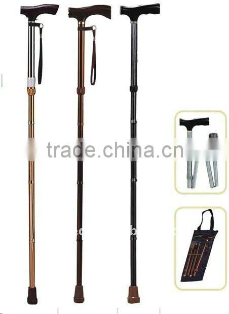 new design folding aluminum adjustable walking stick for disabled