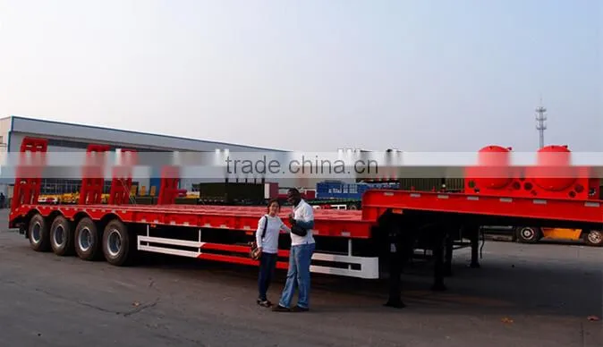 New extendable hydraulic ramp 3 axles lowboy trailer 100ton for sale
