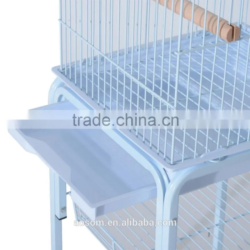 Pawhut 51" White Garden Metal Feeding Bird Cage