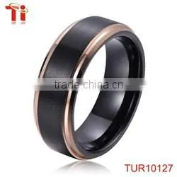 Purple plating tungsten engament wedding ring for men domed