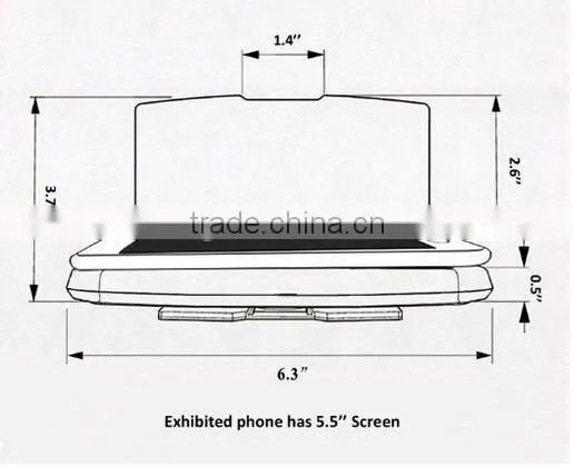 Wholesale Head Up Display, Car HUD Phone GPS Navigation Image Reflector, Cell phone Holder Mount