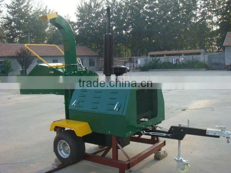 PTO hydraulic feeding rolls wood chipper/shredder WC-8 fit with tractor, 8 inch diameter