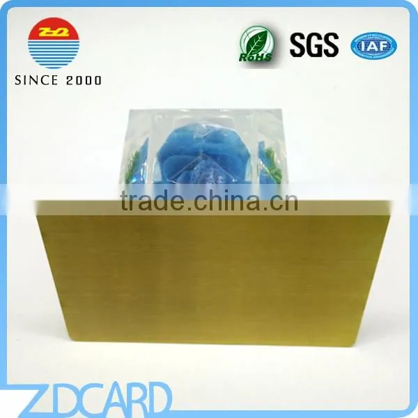 Custom Size Golden Color Metal Business Card