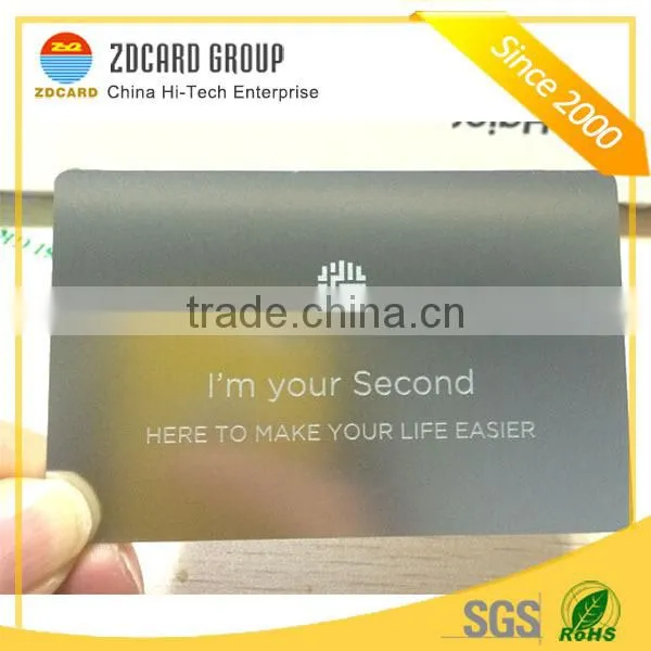 Stainless steel high quality color printable laser cut metal business card