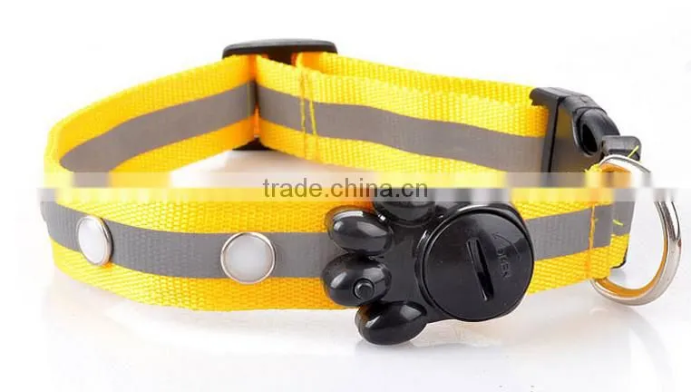 led dog safety collar leash adjustable lights collar for pet
