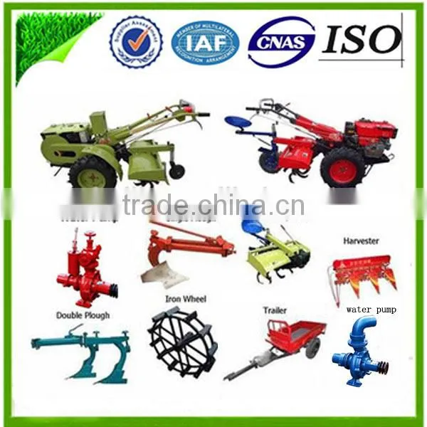Made In China Rotary Cultivator 8-15Hp Mini Walking Behind Tractor+double plough!!