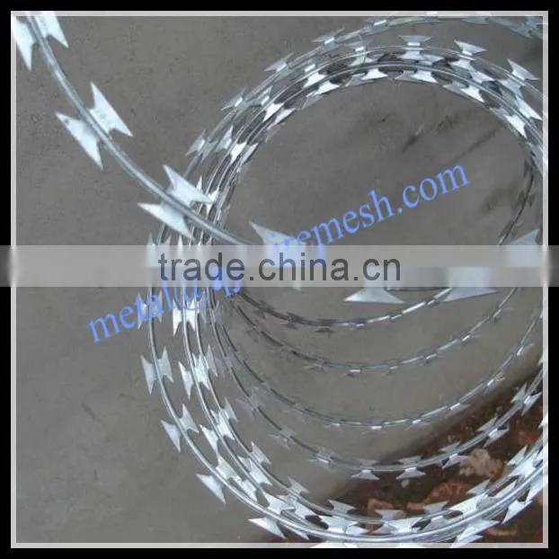 high quality razor wire / CBT-65 BTO-22 razor barbed wire / razor wire factory
