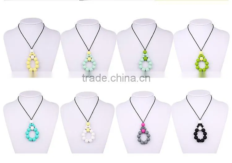 Promotion buy 2 get 1 free bpa free silicone teething pendat