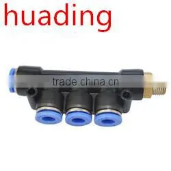 Best Selling 5 Way Metal Connector,PU Hose Connector And Pneumatic Cylinder