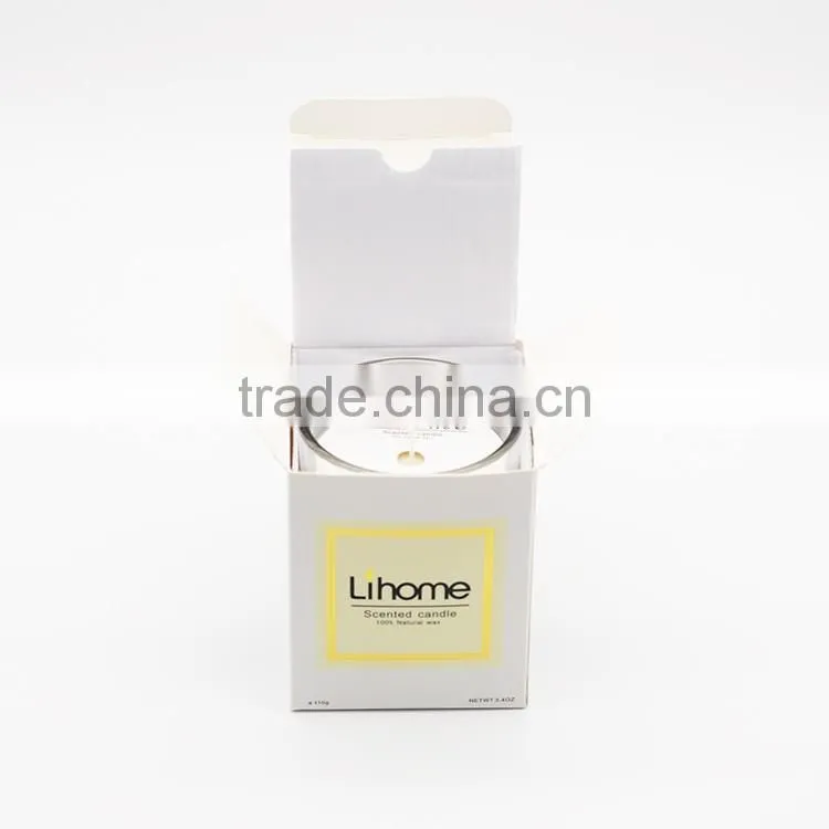 customized 100% natural soy wax candle in glass jar , scented candle,natural essence from france