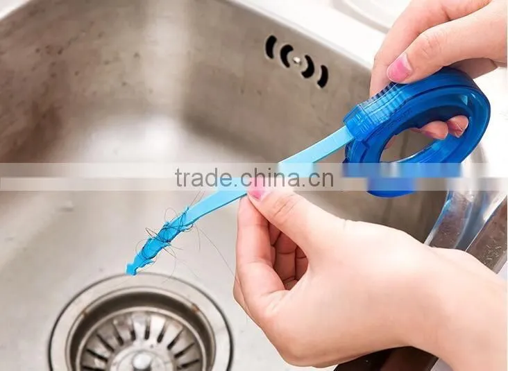Retractable Drain Cleaning Tool Plumbing Dredger Removing Hair Clogs Works on Showers Bathroom Sinks Kitchen Sinks