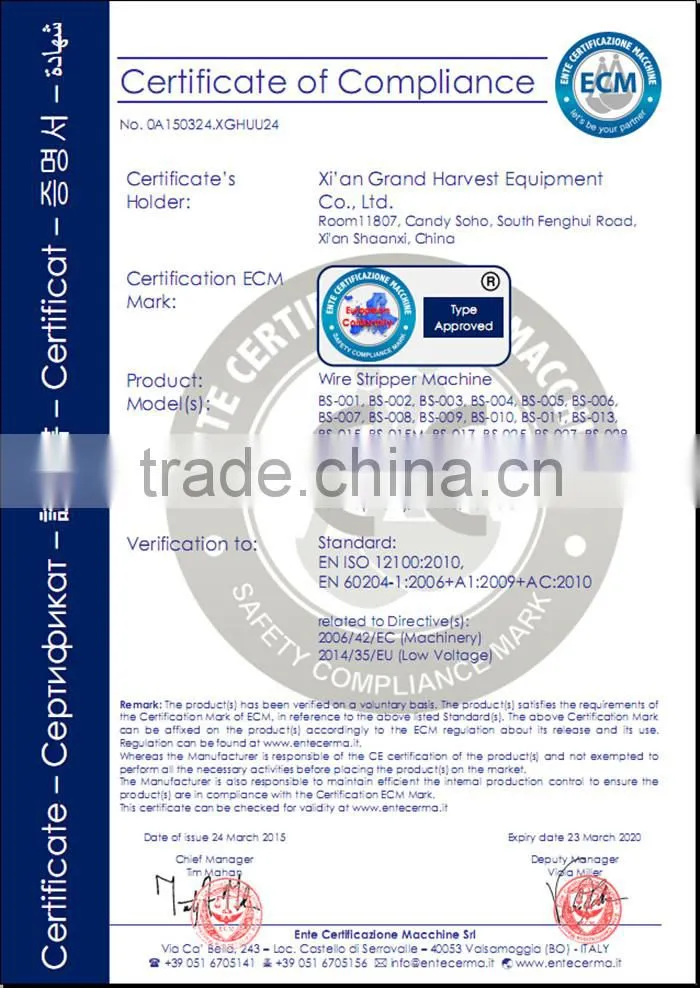 waste motor stator recycling machine/Grinding machine copper cable recycling machine