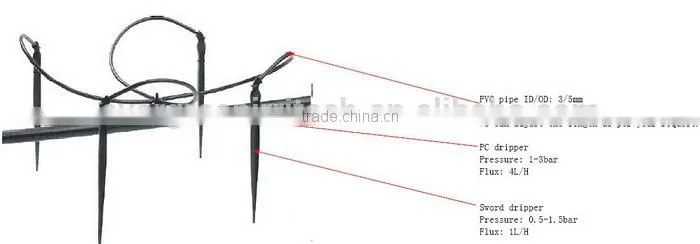 8205A garden irrigation four branch arrow dripper good for potted flower