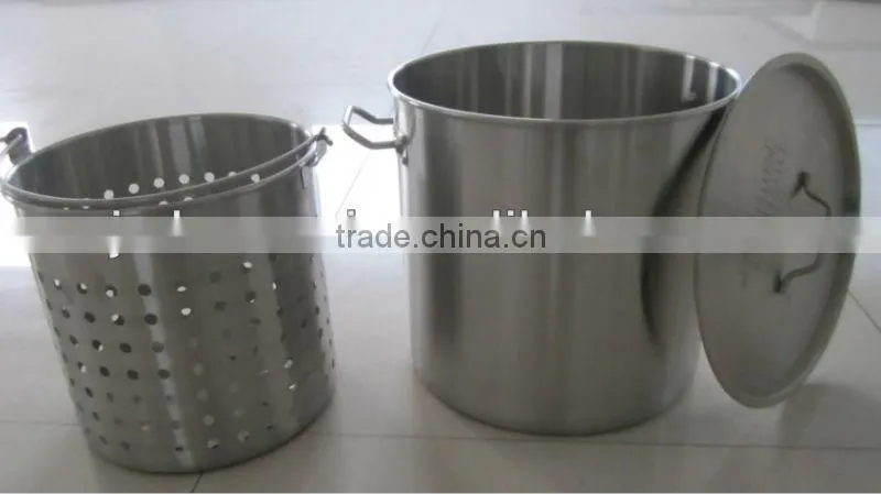 High Quality Stainless Steel Outdoor Kettle with basket(outdoor)