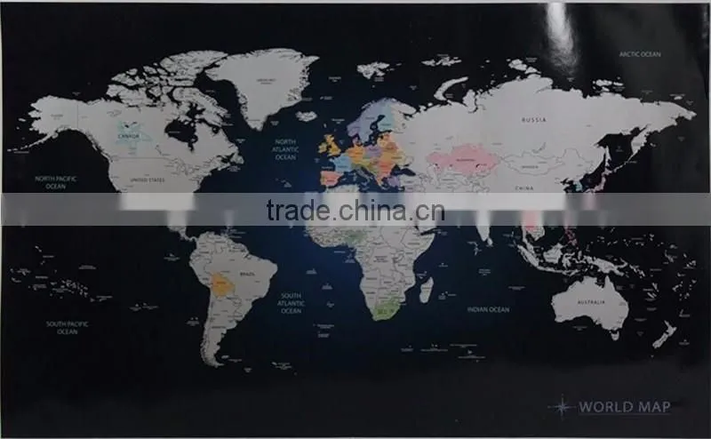 Personalized Scratch-off World Map Poster Travel Indigo Blue travel fashion map