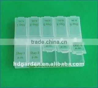 Weekly plastic pill box