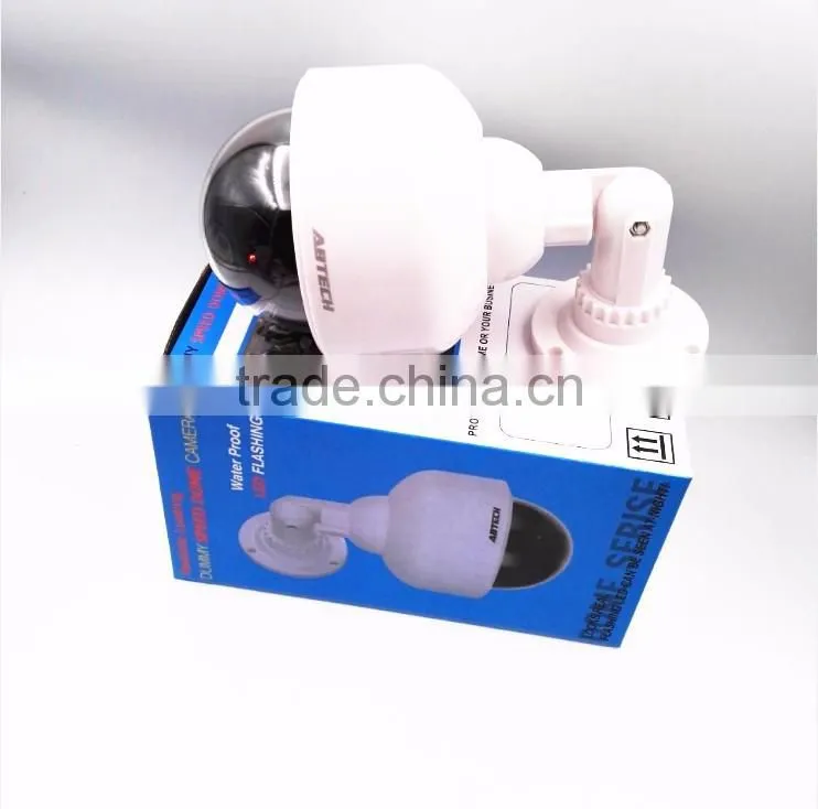 Wireless Dummy Speed Dome Security Camera, Waterproof LED Flashing Red Light Realistic CCTV Camera For Wholesale