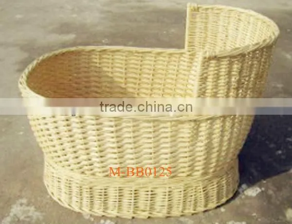 Wicker baby sleeping basket & wicker comfortable baby bassinet