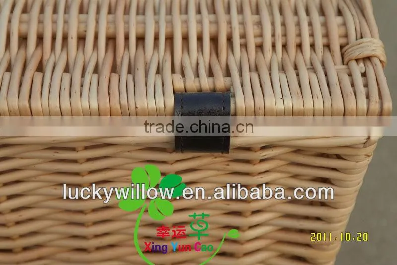 hand-made crafts willow storage baskets with handle&Lid