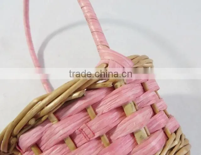 Woven wicker mini wedding decoration baskets