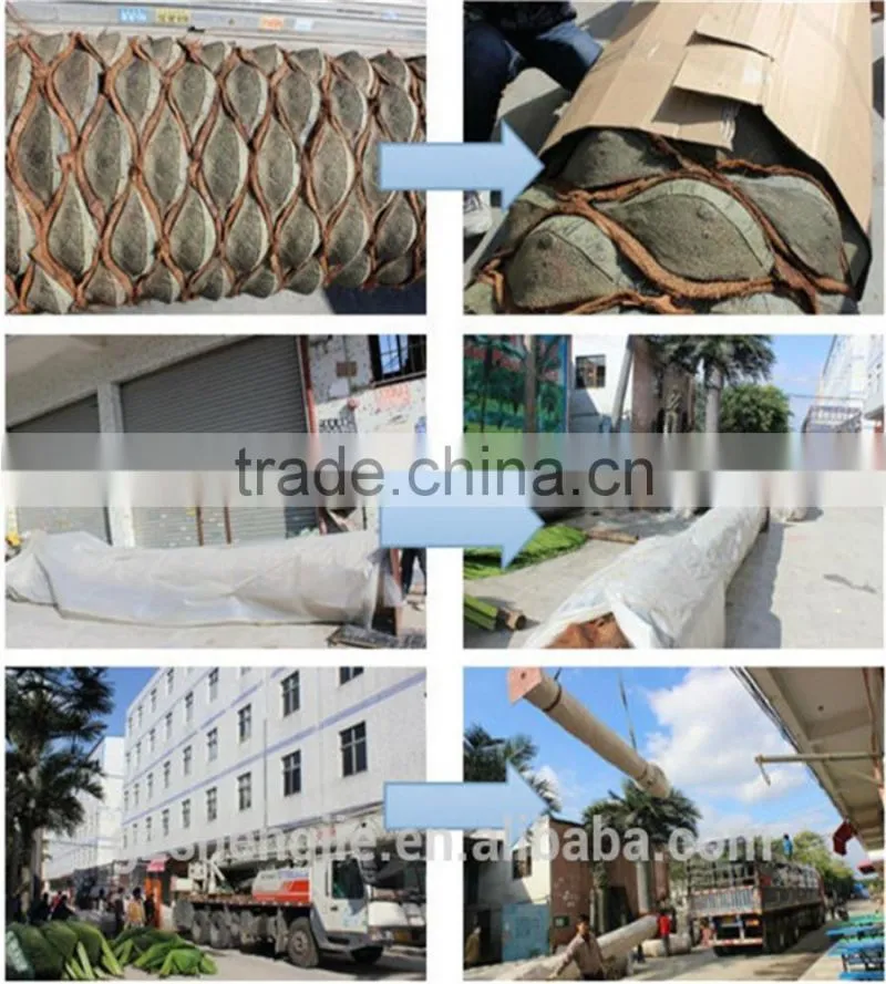 Artificial Coconut tree fiberglass trunk with high quality