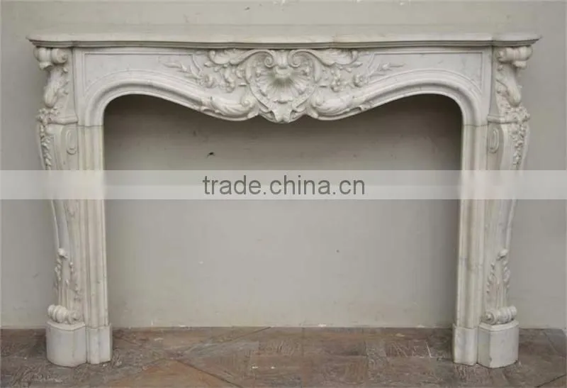 Antique louis-xv-style fireplace stone carving marble fireplace