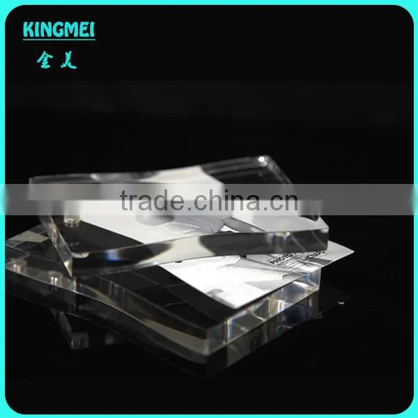 KM-VP50 factory custom absolutely clear acrylic beauty girl L-shaped photo frame & picture frame
