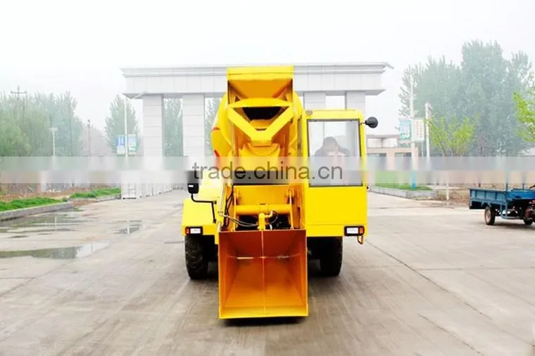 small portable 1cbm slef-loading concrete self loading mixer truck