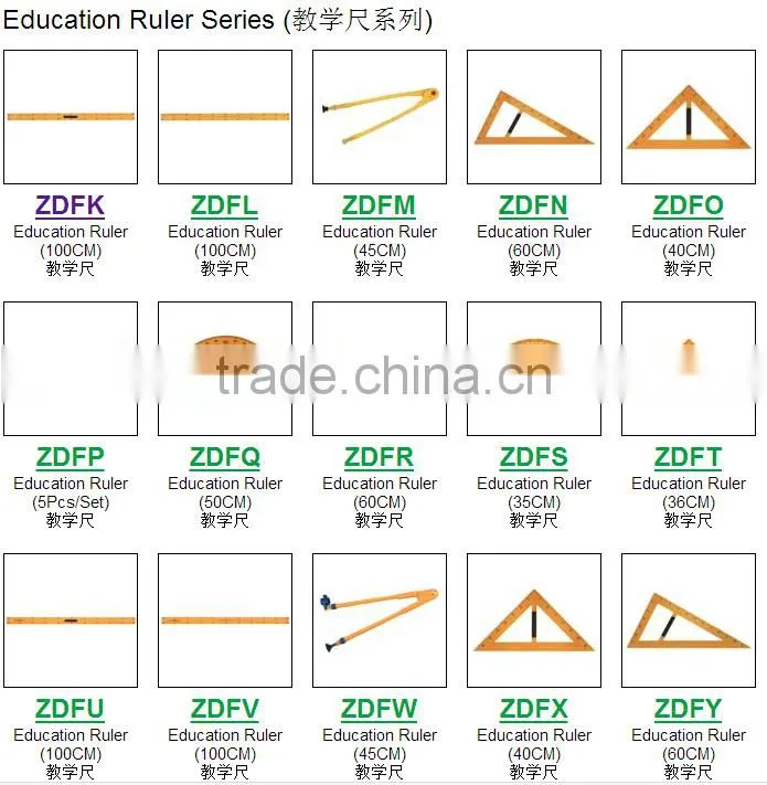 straight wood ruler beveled edge wooden rulers metric inch scale school office use full color printing