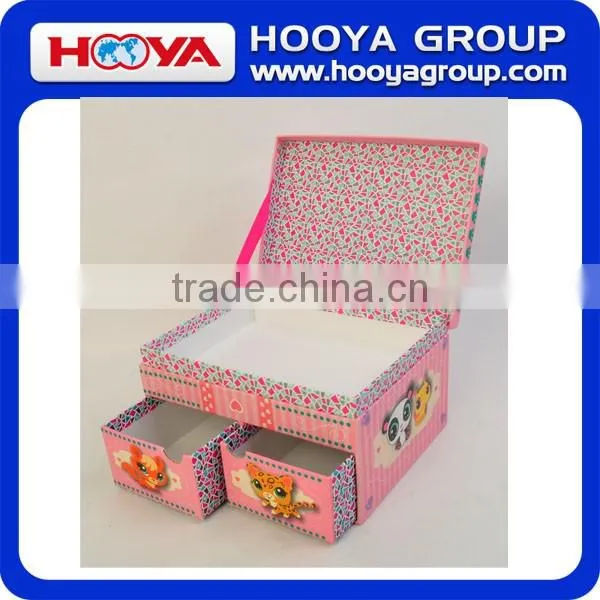 Custom made lovely kids jewelry box, kids box, storage box in fancy paper