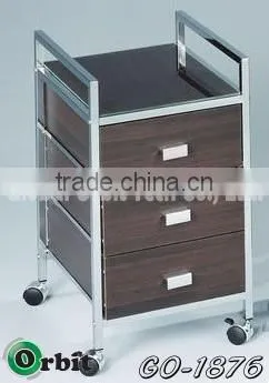 Home furniture rolling plastic storage trolley, mobile P.P drawer cart