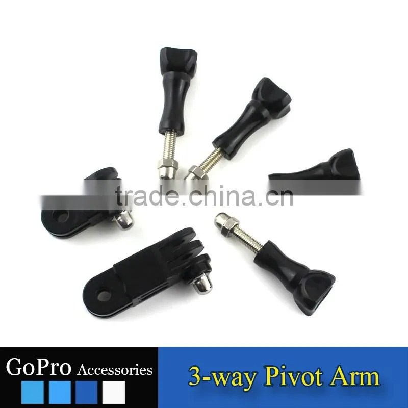 2016 New Wholesale 3-way pivot arm for sports camera accessory action camera accessory