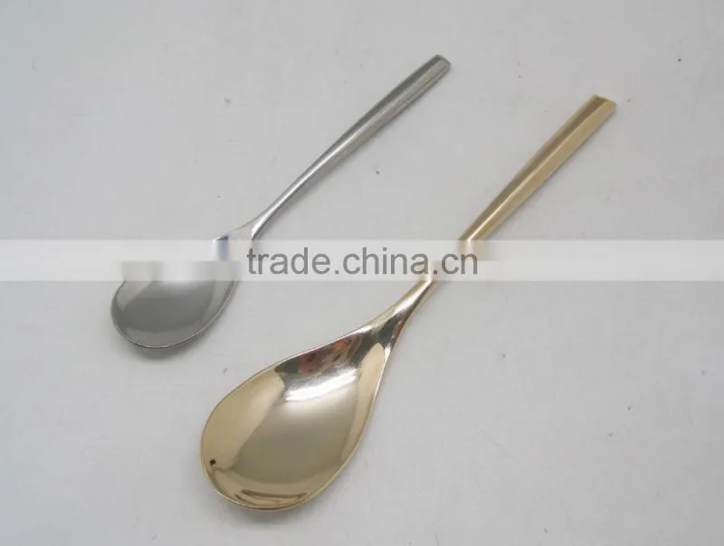 410 stainless steel gold and silver plated flatware for finacial promotion gift