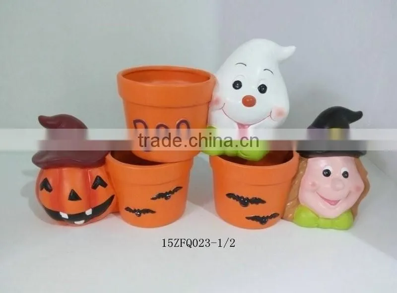 Halloween decorations ceramic flower pots