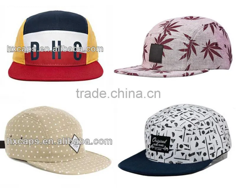 Design your own 5 panel hat cap wholesale blank 5 panel hats