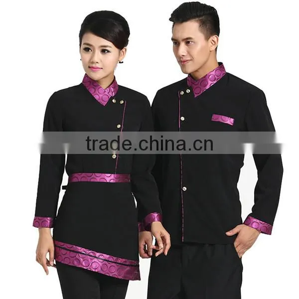 F10U fashion waiter and waitress high quality reception hotel uniform