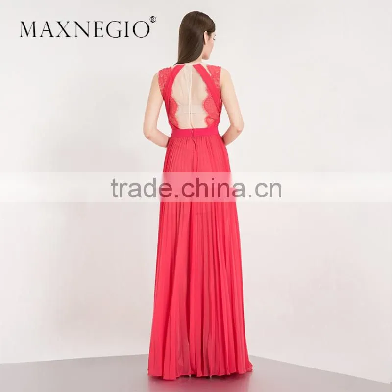 2017 Garment factory New arrived high fashion design layered lace dress woman evening dress