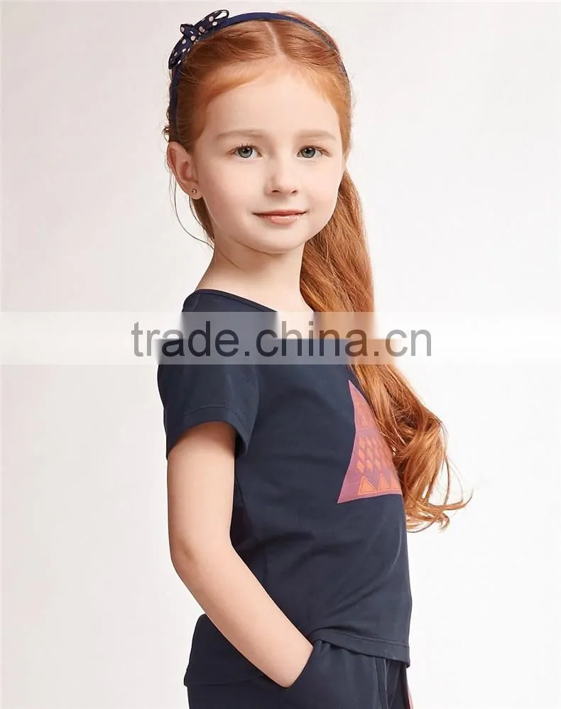 custom graphic printing cheap children online sale girls t shirt suit dress
