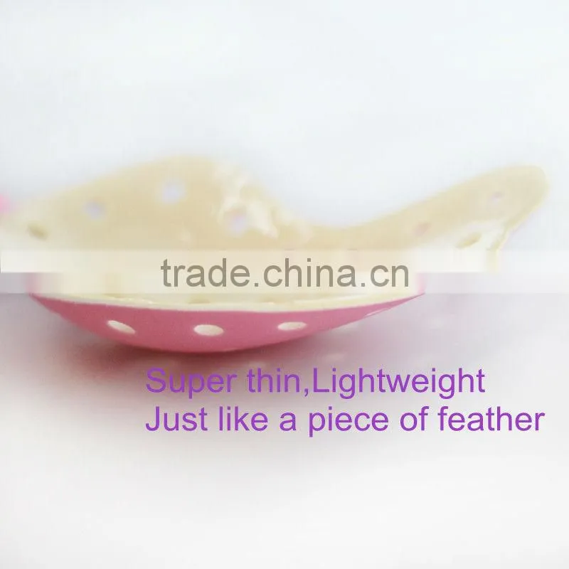 Super thin breathable adhesive seamless concealling bra