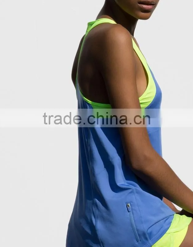 Wholesale women clothing fitness dry fit sports running tank tops singlet