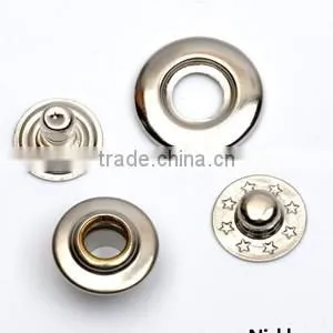 4 part brass metal snap button 16mm Bubble fastener black/nickle/Bronze Jacket fastener