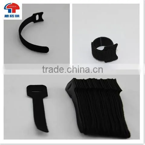 1/2"x6" double sided hook and loop cable tie hook loop ties