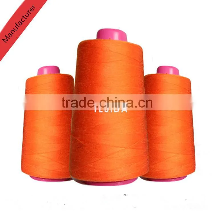 High tension 100% polyester sewing thread