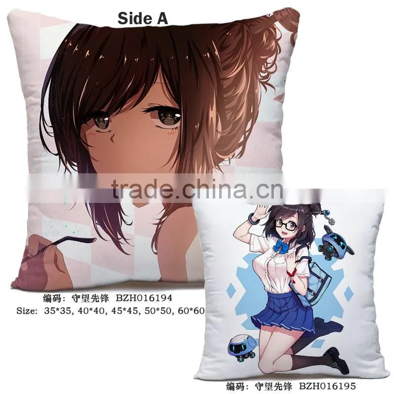 Overwatches Plush Bolster 45*45CM Cartoon Solf Sofa Cushion Wholesale Anime Pillow