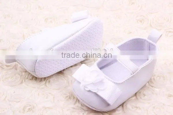 New Sweet Anti-slip Flat Flower Princess First Walkers PU Baby Newborn Shoes