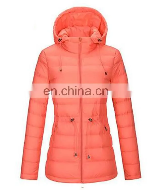hooded woman winter down jacket for woman dress